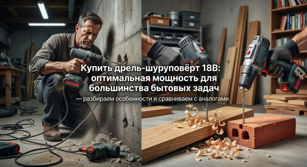 Купить дрель-шуруповёрт 18В: оптимальная мощность для большинства бытовых задач — разбираем особенности и сравниваем с аналогами