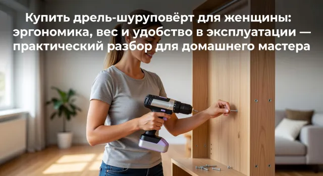 Купить дрель-шуруповёрт для женщины: эргономика, вес и удобство в эксплуатации — практический разбор для домашнего мастера
